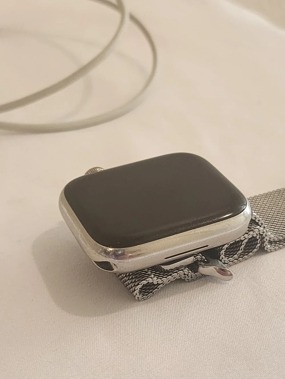 Apple Watch S8 45mm Stainless Steel Cellular + Milanese Loop & Charger